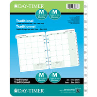 Day-Timer - Recharge datee 2025 2 pages/mois folio - 11 po H x 8 1/2 po l - bilingue-Format des pages : 11 po H x 8 1/2 po l
