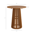 Modway - Lane Rond de 35 pouces Terrasse extérieure Bois de teck Bar Table - Naturel-Table ronde à lattes de 35 pouces