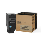 Ecotone Lexmark 71C1HC0 Cartouche de toner remanufacturée - Rendement élevé - Cyan-Le rendement élevé réduit la fréquence des remplacements et les coûts d'impression