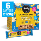 Healthy Crunch - Barres granola chocolat-banane- 24 gr - Paquet de 30-Sans gluten