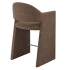 Modway - Talia 37 pouces Tissu rembourré Tabouret de comptoir - Moka-Goupilles de pied protégeant le plancher