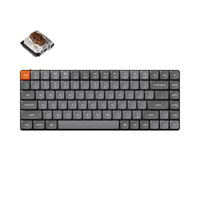 Keychron - K3 Max RGB Low Profile Wireless Mechanical Keyboard - Brown Switch - 75% Layout - Carbon Black-Connectivité exceptionnelle : Passez sans effort d'un appareil à l'autre grâce à la connexion sans fil 2,4 GHz ou Bluetooth 5.1, offrant des temps de réponse rapides et des capacités multitâches sur votre ordinateur, téléphone et tablette.