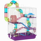 PawHut - Cage pour hamster à 5 niveaux 18,1 po L x 11,8 po l x 22,8 po H - violet-Conception à 5 niveaux offrant un espace ample pour que votre animal fasse de l'exercice, se détende et explore 