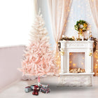 HOMCOM - Arbre de Noël artificiel de 6ft décoration maison ouverture automatique - Rose-800 pointes d'arbres offrent amplement d'espace pour les ornements décoratifs 