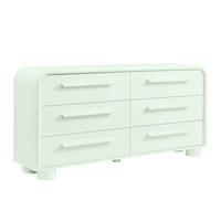 Modway - Bellamy 6 tiroirs Commode - Sauge-Commode moderne courbe à 6 tiroirs