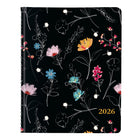 Blueline - 2026 Agenda mensuel Dramatic Floral 14 mois avec couverture imprimée - 11 po x 8-1/2 po - Bilingue-Un mois par page double avec un bloc par jour