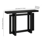 Hudson&Canal - Console Breslow 44" L - Grain noir-Dimensions du produit : 10" L x 44" l x 29,5" H