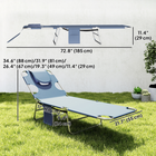 Outsunny - Chaise de bronzage avec ouverture pour le visage - chaise longue pliable à 5 niveaux - gris-Structure en bois massif pour solidité et durabilité