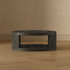 Manhattan Comfort - Table basse ronde contemporaine Alure 36" - Charbon-Assemblage à domicile requis Tout le matériel inclus