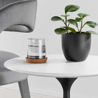 Modway - Lippa Rond de 20 po Bois Table d’appoint - Noir Blanc-Tampon feutre non marquant