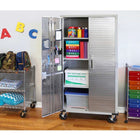 Seville Classics - Armoire de rangement roulante UltraHD - 36 po L x 18 po l x 72 po H - Granite-Capacité de poids total : 600 livres (150 livres par tablette)