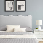 Modway - Current Performance Velvet Lit de plateforme King, Gris clair-Assemblée requise