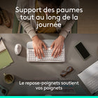 Logitech - Wave Keys clavier ergonomique sans fil, repose-poignets rembourré - Blanc-Travaillez confortablement, à votre façon: modifiez les raccourcis de votre clavier Wave Keys via l’application Logi Options+ pour gagner du temps et travailler efficacement