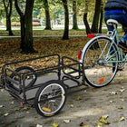 Aosom - Remorque de transport pour bicyclette-Fond en PE solide spécialement renforcé 
