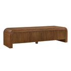Modway - Waterflute 68 po cannelé Meuble TV, Noyer-Meuble TV cannelé à 4 portes