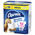 Charmin Ultra Soft Papier Hygienique - 24 Rouleaux Mega de 208 Feuilles-Resistant pour que vos mains et votre popotin restent propres