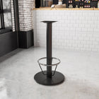 Flash Furniture Base ronde de table de restaurant de 24 po Pied central de 4 po de diamètre à hauteur du bar et anneau de pied-Base de table de restaurant