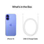 Apple - iPhone 16 6,1" - 256 Go - Outremer - Bell et Virgin Plus-Connectivité Satellite: Quand aucun réseau cellulaire ou Wi-Fi n'est à sa portée, iPhone peut se connecter à un satellite pour vous permettre d'envoyer et de recevoir des textos et des Tapback. En cas d'accident de voiture grave, il peut contacter les secours si vous n'êtes pas en mesure de le faire
