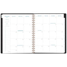 AT-A-GLANCE- Agenda hebdomadaire/mensuel Signature 2027 - 11 po H x 8 3/8 po l - noir - bilingue-Couverture en similicuir noir avec estampage métallique