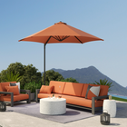 Outsunny - Parasol déporté avec rotation à 360° - 8,5 pi - orange-Fabriqué en tissu polyester adapté à l’extérieur et en cadre en acier revêtu par poudrage pour une stabilité robuste