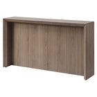 Hudson&Canal - Console Piedmont 56" L - Chêne gris vieilli-Le plateau de table a une capacité de poids de 60 lb