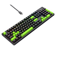 Havit - filaire rétro-éclairage RVB mécanique bleu commutateurs clavier de jeu-Durable et réactif : comporte des commutateurs mécaniques bleus avec une durée de vie allant jusqu'à 50 millions de frappes pour des performances durables