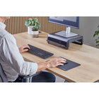 Fellowes - Tapis de souris Breyta XL avec coussin HEX - Noir-Conçu pour durer, avec une garantie limitée de 5 ans