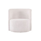 Brassex - Chaise d'appoint 723649 Callan - blanche-Assise et dossier incurvés au design épuré