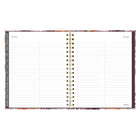 Blueline - Agenda Mensuel 17 Mois D’Août À Décembre - 9 1/4 po H x 7 1/4 po l - Motif Floral - Anglais-Section mots de passe