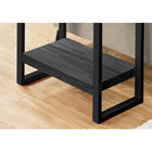 Monarch Specialties - 2862 Table D'Appoint - Faux Bois Noir/Metal Noir-3