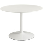 Modway - Revolve Manche Bois Table à manger, Blanc-Design minimaliste moderne