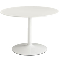 Modway - Revolve Manche Bois Table à manger, Blanc-Design minimaliste moderne