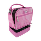 High Sierra - Sac-Repas Avec Compartiments Superposés, Tourbillion de marbre rose-Poignée en sangle robuste avec fermeture à boucle pour attacher facilement à un autre sac