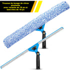 Gritt Commercial - Ensemble de nettoyage de vitres pivotant - Raclette de 18 po - Lave-vitres de 18 po-Le manche pivote à 180° pour atteindre facilement les coins, les rebords et les appuis de fenêtre