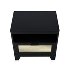 Manhattan Comfort - Lot de 2 tables de chevet Sheridan 21,63" style mid-century moderne - Noir-15,55 po L x 21,63 po l x 21,63 po H