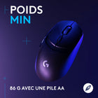 Logitech - Souris de jeu légère sans fil G309 LIGHTSPEED - Noir-Vitesse maximale: Switchs optiques/mécaniques LIGHTFORCE avec vitesse optique, sensation mécanique et performances de jeu optimisées