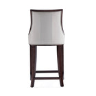 Manhattan Comfort - Tabouret de comptoir Fifth Avenue 19" traditionnel rembourré en similicuir - gris clair-Livré chez vous entièrement assemblé ! Aucun assemblage requis