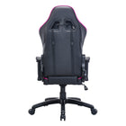 TygerClaw - Chaise de Gaming Dossier Haut pour un Confort Maximum - Rose-Glissez facilement sur votre sol grâce à des roulettes durables qui ne rayent pas la surface