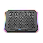 Aluratek - Refroidisseur USB ergonomique pour ordinateur portable avec lumières RVB - Noir-Le support de refroidissement mesure 41,9 cm de long et est compatible avec tous les ordinateurs portables et tablettes jusqu'à 48,3 cm de large