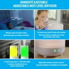 Bell+Howell - Humidificateur à couleur changeante de 1 gal - Blanc-L'humidificateur Top Fill est silencieux, vous permettant d'obtenir de l'air humide sans aucun bruit de fond ni maux de tête, créant un environnement de sommeil et de travail idéal, ce qui le rend parfait pour les chambres, les bureaux, les salons et plus encore