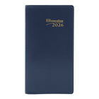 Brownline - 2026 Agenda mensuel de poche 18 mois - 6-1/2 po x 3-1/2 po - Couleurs assorties - Anglais-Reliure cousue avec jaquette en vinyle souple Castillan