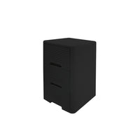 Modern Homes - Meuble de rangement style rotin à 3 tiroirs - Noir-Design moderne style rotin avec une élégante finition noire
