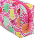 Fashion Stationery - Étui à crayons Happy Fruits - 7,09 po L x 1,97 po l x 3,54 po H - Rose-1 compartiment à fermeture éclair