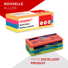 Staples - Feuillets autocollants Stickies Brights, 1 3/8 po x 1 7/8 po-Paquet de 12