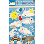 Ashley Productions - ASH19010-6 Aimants découpés - Météo mignonne - 14 par paquet - 6 paquets-Colouré et réutilisable apprentissage