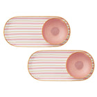 Maxwell & Williams - Rose Régence Plateau Ovale avec Plat Rond - 15 x 12 cm - Paquet de 2-Coffret cadeau