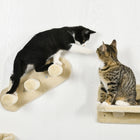 PawHut - Étagère murale pour chat avec hamac, poteau à griffer, plateformes-Matériau : Panneau de particules, Peluche, Sisal 
