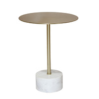 Brassex - Table d'appoint 402716 Oakley - blanc/or-Design ultra contemporain