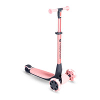 Yvolution - Yglider Nua Trottinette - Rose-Un scooter comme vous n'en avez jamais vu auparavant, le Y Glider Nua a un nouveau design incurvé et lisse, sans boulon visible pour plus de sécurité, un cadre léger et des fonctionnalités innovantes, comme un système de pliage en arc facile.