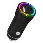 Helix - Chargeur de voiture à double port LED Lucid-Alimentation electrique par USB-C